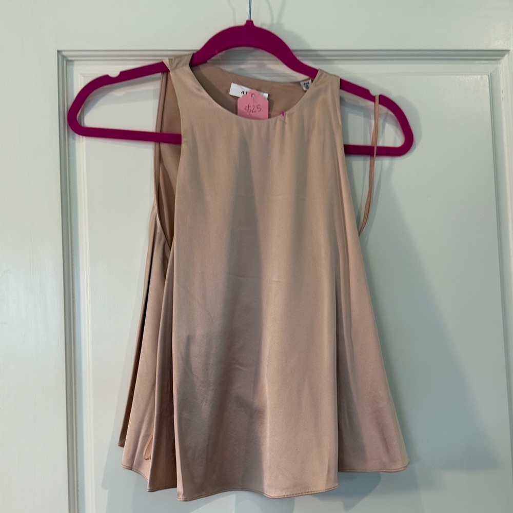 Elegant Beige Sleeveless Top